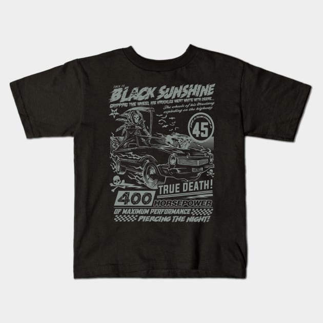 BLACK SUNSHINE Kids T-Shirt by joeyjamesartworx